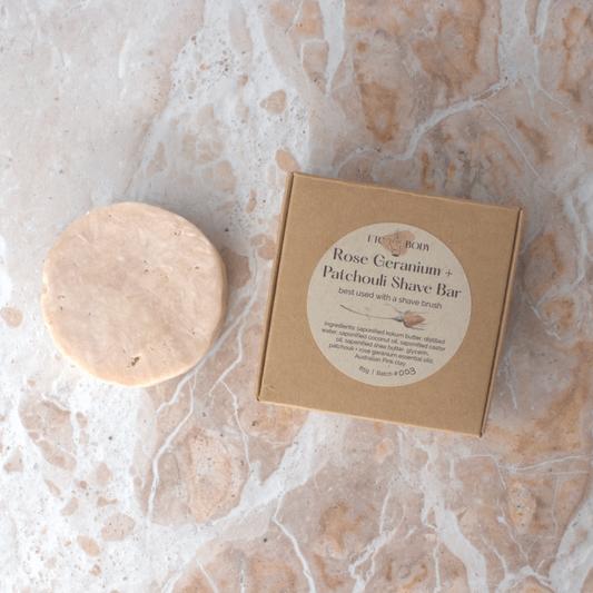 Rose Geranium + Patchouli Shave Bar