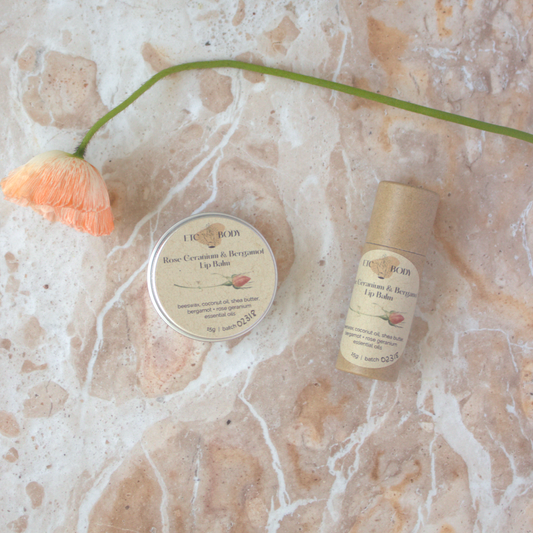 Rose Geranium + Bergamot Lip Balm
