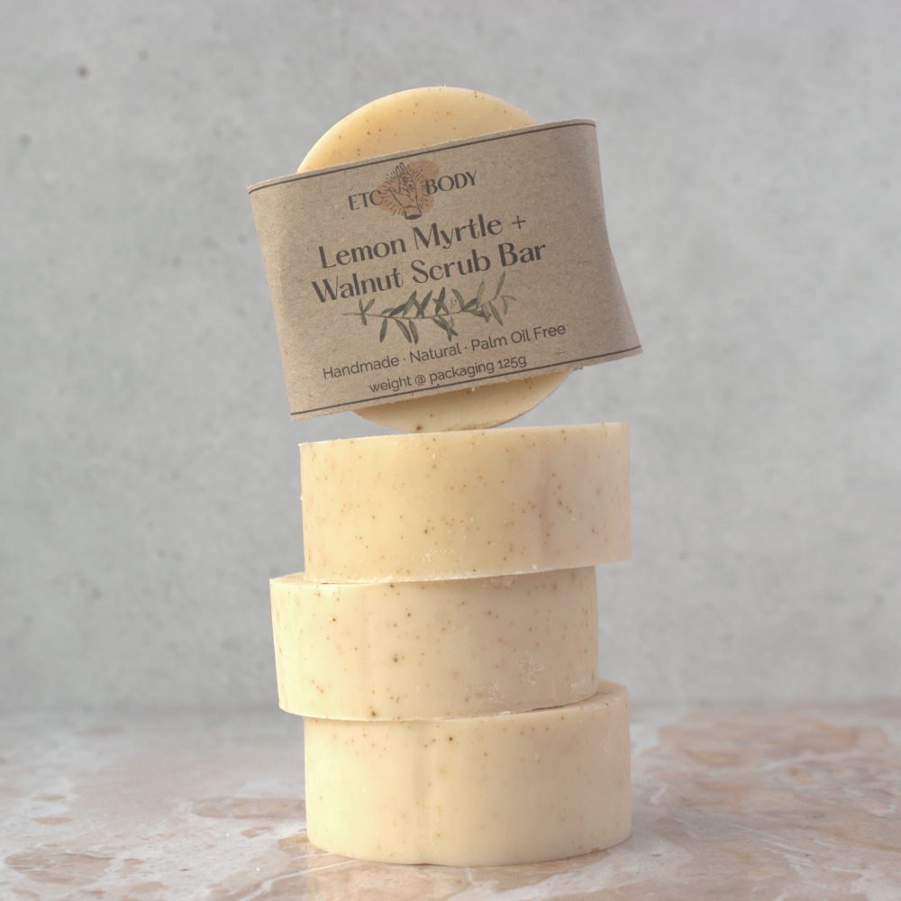 Lemon Myrtle & Walnut Scrub Soap