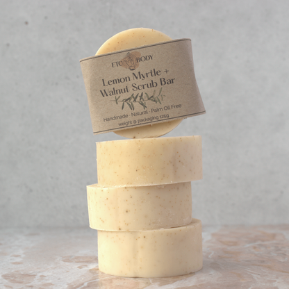 Lemon Myrtle & Walnut Scrub Soap
