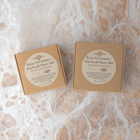 Rose Geranium + Patchouli Shave Bar