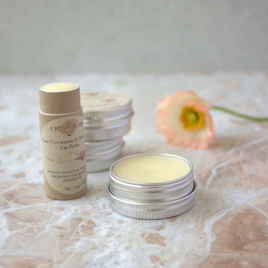 Rose Geranium + Bergamot Lip Balm