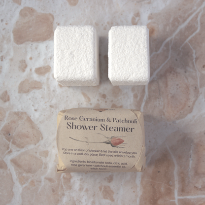 Rose Geranium + Patchouli Shower Steamers