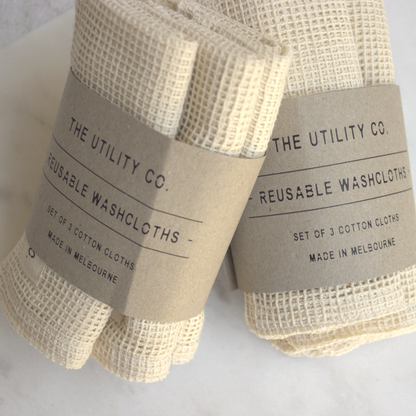 Reusable Cotton Washcloths 3 pack