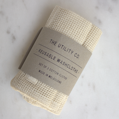 Reusable Cotton Washcloths 3 pack